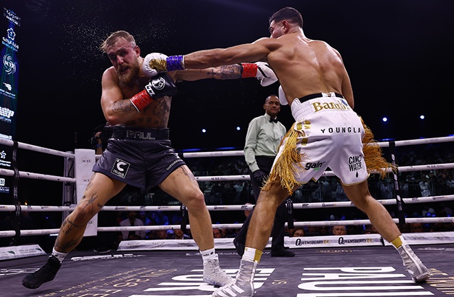 Tommy Fury maintained his unbeaten record by giving Jake Paul his first taste of defeat via Split Decision. Photo Credit: Skill Challenge Entertainment
