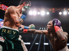 O’Shaquie Foster shocks two-division champion Rey Vargas to win vacant WBC Super Featherweight world title in superb display. Photo Credit: Amanda Westcott/SHOWTIME.