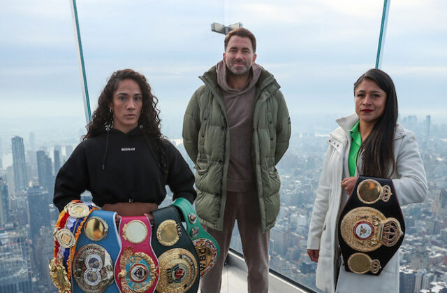 Amanda Serrano faces Erica Cruz for the undisputed featherweight championship in New York on Saturday Photo Credit: Melina Pizano/Matchroom