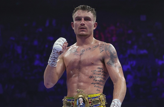 Smith successfully defended his British super lightweight title Photo Credit: Mark Robinson/Matchroom Boxing