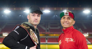 Leigh Wood defends his WBA featherweight world title against Mauricio Lara in Nottingham on Saturday Photo Credit: Mark Robinson/Matchroom Boxing