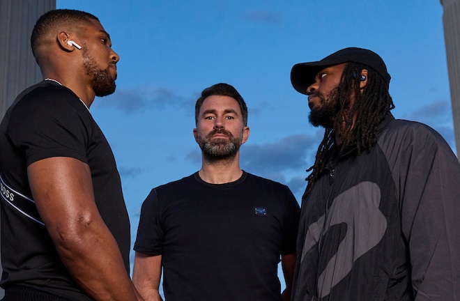 Joshua and Franklin came face-to-face on Monday in London Photo Credit: Mark Robinson/Matchroom Boxing