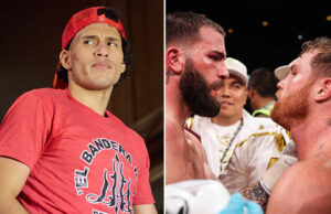 David Benavidez says Caleb Plant showed weakeness against Canelo Photo Credit: Esther Lin/Amanda Westcott/SHOWTIME