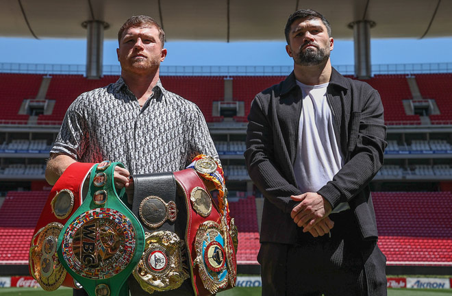 Canelo defends his undisputed super middleweight crown against Ryder on May 6 in Mexico Photo Credit: Melina Pizano/Matchroom