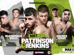 Cyrus Pattinson faces Chris Jenkins atop a NXTGEN bill in Newcastle on Saturday, live on DAZN Photo Credit: Matchroom Boxing