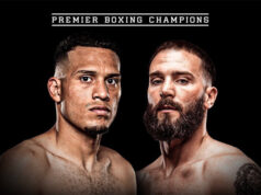 David Benavidez faces Caleb Plant in a final eliminator for the WBC super middleweight world title in Las Vegas on Saturday Photo Credit: Premier Boxing Champions