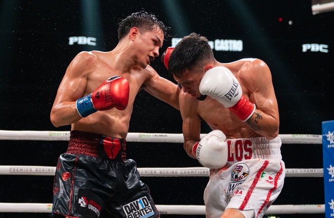 Figueroa bounced back from defeat to Fulton Jr with a win over Castro Photo Credit: Ryan Hafey/Premier Boxing Champions