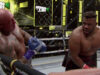 arrell Miller stopped Lucas Browne late in the sixth round in Dubai yesterday evening. Photo Credit: ProBox TV/Hardcore Boxing