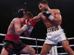 Cyrus Pattinson headlined in Newcastle for the first time in his career as he claimed a ninth round stoppage over former British champion Chris Jenkins. Photo Credit: Mark Robinson/Matchroom Boxing.