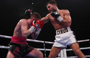 Cyrus Pattinson headlined in Newcastle for the first time in his career as he claimed a ninth round stoppage over former British champion Chris Jenkins. Photo Credit: Mark Robinson/Matchroom Boxing.