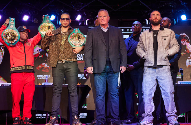 The winner of Benavidez vs Plant will become mandatory challenger to Canelo's WBC crown Photo Credit: Esther Lin/SHOWTIME