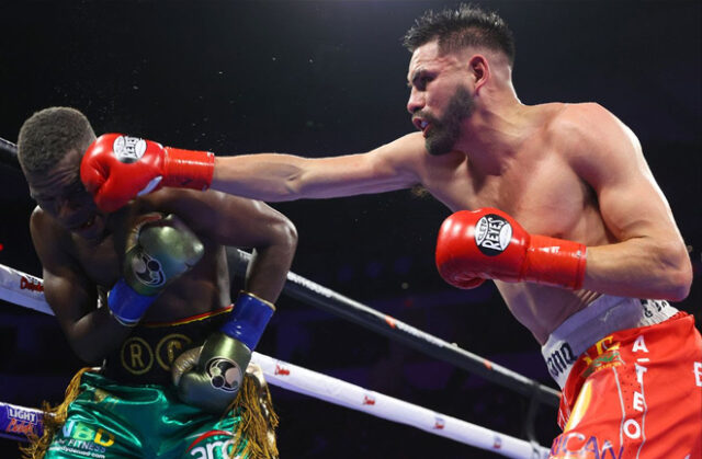 Former unified champion Jose Ramirez has earned another shot at the WBC junior welterweight title after seeing off Richard Commey last night in eleven rounds. Photo Credit: Top Rank Boxing.