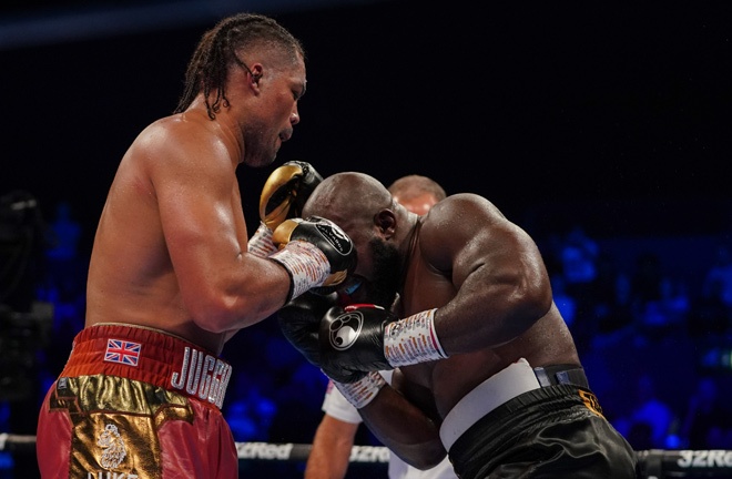 Takam was stopped by Joyce in July 2021 Photo Credit: Queensberry Promotions