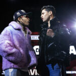 Gervonta Davis and Ryan Garcia traded words at their first face-off in New York on Wednesday Photo Credit: Amanda Westcott/SHOWTIME