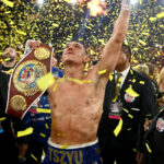 Tszyu celebrates after his victory over Harrison Photo Credit: SHOWTIME Boxing Twitter