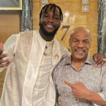 Wilder and Tyson met up in Saudi Arabia last month Photo Credit: @bronzebomber Instagram