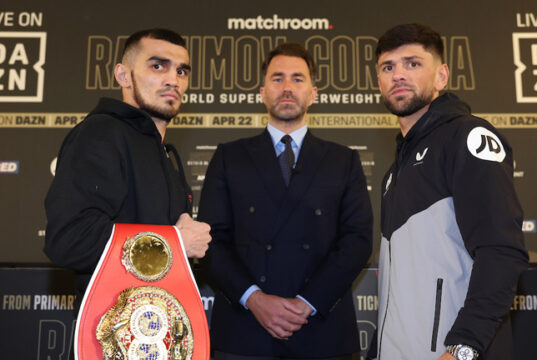 Joe Cordina challenges Shavkat Rakhimov for his old IBF super featherweight world title in Cardiff on Saturday Photo Credit: Mark Robinson/Matchroom Boxing