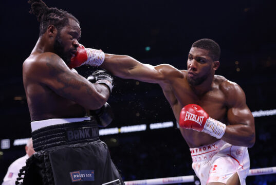 Anthony Joshua returned to winning ways with a unanimous decision win over Jermaine Franklin at the O2 Arena Photo Credit: Mark Robinson/Matchroom Boxing