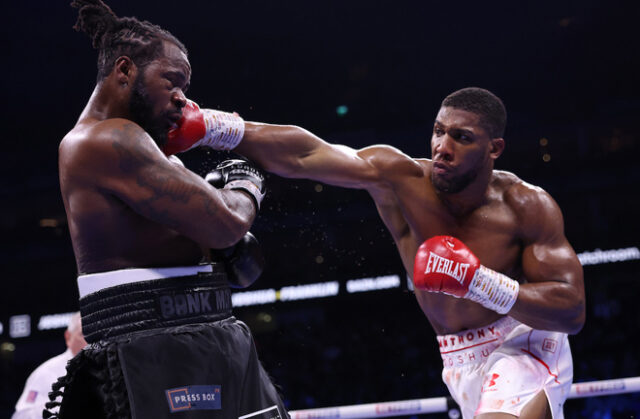 Anthony Joshua returned to winning ways with a unanimous decision win over Jermaine Franklin at the O2 Arena Photo Credit: Mark Robinson/Matchroom Boxing