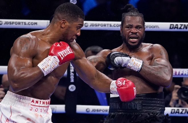 Joshua was unable to secure the statement performance he desired against Franklin Photo Credit: Dave Thompson/Matchroom Boxing