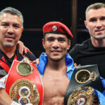 Akhmadaliev puts his IBF and WBA straps on the line Photo Credit: Ed Mulholland/Matchroom