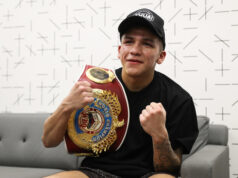 Jesse Rodriguez claimed the WBO flyweight crown with a unanimous decision win over Cristian Gonzalez in Texas on Saturday Photo Credit: Meg Oliphant/Matchroom