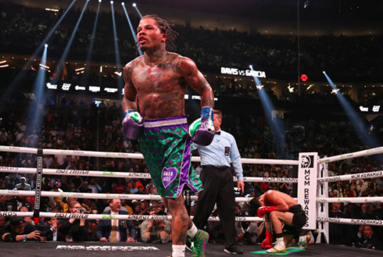 Gervonta Davis knocked out Ryan Garcia in the seventh round in Las Vegas on Saturday Photo Credit: Esther Lin/SHOWTIME