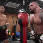 Hall visibly felt the power of Fury’s body shots Photo Credit: Eddie Hall The Beast YouTube