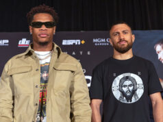 Devin Haney has described Vasiliy Lomachenko as "delusional" ahead of their May 20 undisputed lightweight title clash in Las Vegas Photo Credit: Top Rank