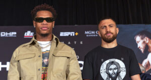 Devin Haney has described Vasiliy Lomachenko as "delusional" ahead of their May 20 undisputed lightweight title clash in Las Vegas Photo Credit: Top Rank