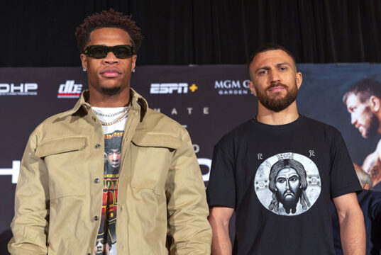 Devin Haney has described Vasiliy Lomachenko as "delusional" ahead of their May 20 undisputed lightweight title clash in Las Vegas Photo Credit: Top Rank