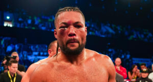 Joe Joyce suffered a first professional loss to Zhilei Zhang on Saturday after suffering a horror eye injury Photo Credit: Queensberry Promotions