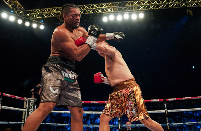 Joyce was battered into a sixth round stoppage by a determined Zhang Photo Credit: Queensberry Promotions