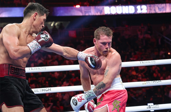 Canelo will look to secure a rematch with Bivol providing he beats Ryder Photo Credit: Ed Mulholland/Matchroom