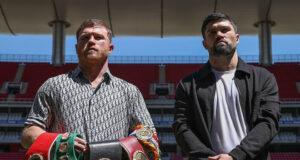 Canelo Alvarez defends his undisputed super middleweight titles against John Ryder in Mexico on Saturday, live on DAZN Photo Credit: Melina Pizano/Matchroom