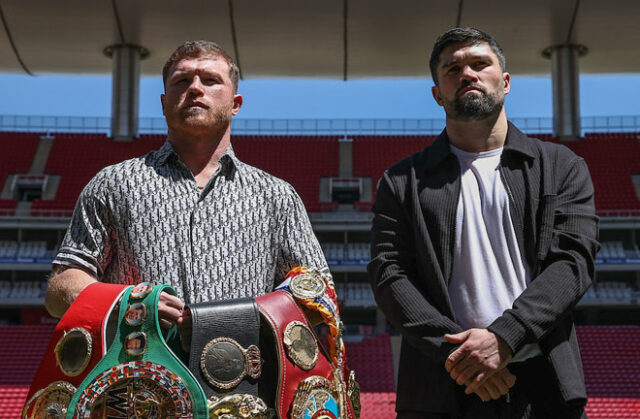 Canelo Alvarez defends his undisputed super middleweight titles against John Ryder in Mexico on Saturday, live on DAZN Photo Credit: Melina Pizano/Matchroom