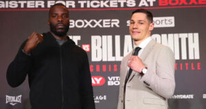 Lawrence Okolie defends his WBO cruiserweight world title against Chris Billam-Smith at the Vitality Stadium in Bournemouth on Saturday Photo Credit: Lawrence Lustig/BOXXER