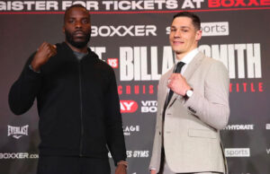 Lawrence Okolie defends his WBO cruiserweight world title against Chris Billam-Smith at the Vitality Stadium in Bournemouth on Saturday Photo Credit: Lawrence Lustig/BOXXER