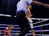 Leigh Wood dropped Mauricio Lara in the second round on his way to a Unanimous Decision victory over Mauricio Lara. Photo Credit: Matchroom Boxing (Twitter).