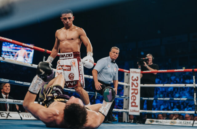 Luiz Alberto Lopez silenced Belfast as he sent out a fifth round TKO stoppage win over Northern Ireland's Michael Conlan. Photo Credit: Conlan Boxing