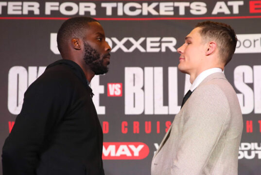 Chris Billam-Smith says he is looking to stop Lawrence Okolie in their world cruiserweight title battle on Saturday Photo Credit: Lawrence Lustig/BOXXER
