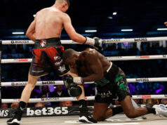 Chris Billam-Smith dropped Lawrence Okolie three times along the way to becoming the new WBA Cruiserweight Champion. Photo Credit: LAWRENCE LUSTIG/BOXXER