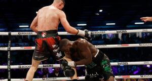 Chris Billam-Smith dropped Lawrence Okolie three times along the way to becoming the new WBA Cruiserweight Champion. Photo Credit: LAWRENCE LUSTIG/BOXXER