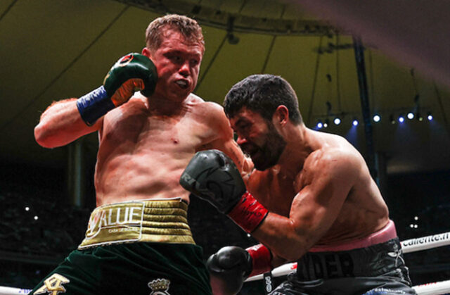 Canelo Alvarez battled past John Ryder to retain his undisputed super middleweight titles in Mexico Photo Credit: Melina Pizano/Matchroom