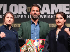 Katie Taylor takes on undisputed super lightweight champion Chantelle Cameron in Dublin on Saturday Photo Credit: Mark Robinson/Matchroom Boxing