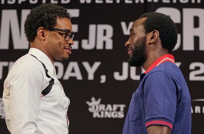 Spence Jr and Crawford face-to-face for the first time Photo Credit: Esther Lin/SHOWTIME