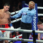 Berlanga dropped Quigley four times during the fight Photo Credit: Melina Pizano/Matchroom