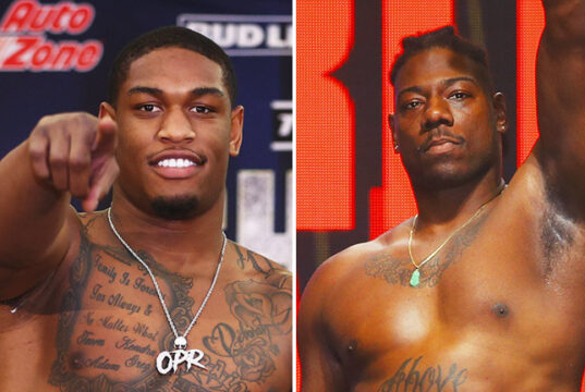 Jared Anderson puts his unbeaten record on the line against former heavyweight world champion, Charles Martin in Ohio on Saturday, live on ESPN+ Photo Credit: Mikey Williams/Top Rank via Getty Images