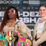 Savannah Marshall challenged undisputed super middleweight champion, Franchon Crews-Dezurn in Manchester on Saturday, live on Sky Sports Photo Credit: Lawrence Lustig/BOXXER