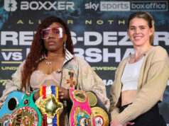 Savannah Marshall challenged undisputed super middleweight champion, Franchon Crews-Dezurn in Manchester on Saturday, live on Sky Sports Photo Credit: Lawrence Lustig/BOXXER